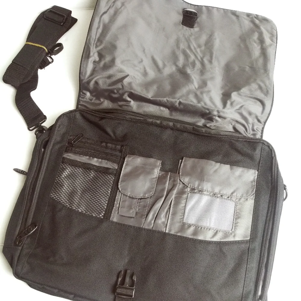 LAPTOP MESSENGER BAG UNISEX BLACK Casual Business Office